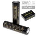 LiitoKala Lii-22A 3.7V 18650 2200mAh Rechargeable Battery li ion Batteries Li-ion Lithium Battery for Flashlight- 2pcs. 