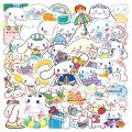 50pcs Cute Sanrio Cinnamoroll Sticker Cartoon Decals for Scrapbook Diary Car Stationery Laptop Waterproof Stickers Gift.