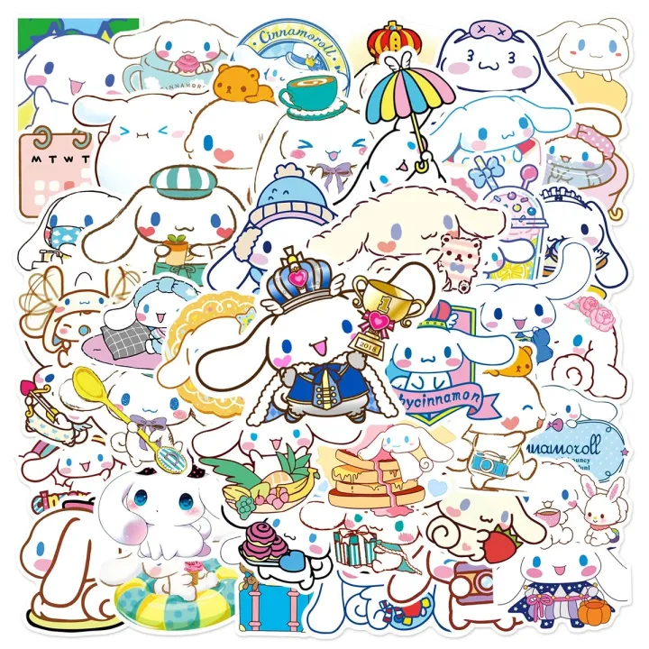 50pcs%20Cute%20Sanrio%20Cinnamoroll%20Sticker%20Cartoon%20Decals%20for%20Scrapbook%20Diary%20Car%20Stationery%20Laptop%20Waterproof%20Stickers%20Gift%20-%20Image%202
