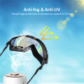 Outtobe Ad-ult Swimming Goggles Large Frame with ear plug Waterproof Anti Fog Swim Glasses.