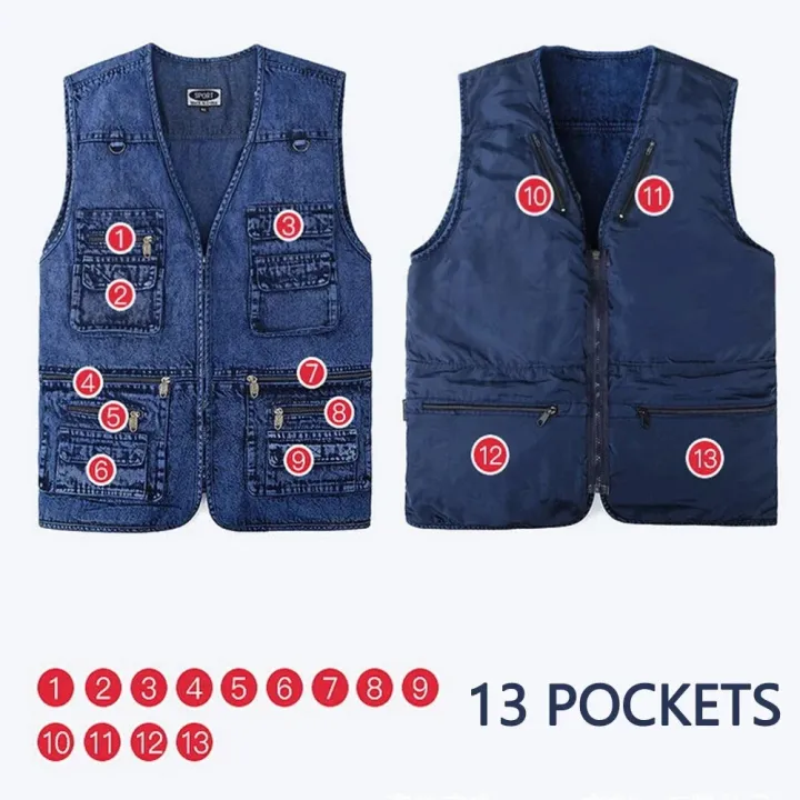 Men's%20Denim%20Vest%20Jacket%20Deep%20Blue%20Sleeveless%20Outerwear%20Waistcoat%20Multi-pocket%20Trucker%20Biker%20Jeans%20Sleeveless%20Jacket%20Gilet%20-%20Image%203