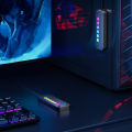 Power Button PC Switch Finger Slide ON/OFF RGB Light Effect PC Power Switch Power SW Cables for Desktop Computer Case. 