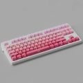 135 Keys Strawberry Pink Side Print PBT Keycaps Double Shot Shine Through Keycaps Cherry Profile for Cherry MX Switches Keyboard. 