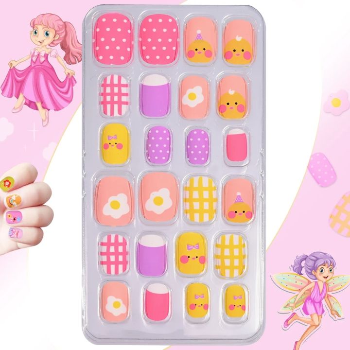 120pcs/Set%20Cartoon%20Design%20Children%20Nails%20Art%20Girl%20Convenient%20Wearable%20Stick%20On%20False%20Nails%20Tips%20Cute%20Press%20On%20Nail%20Strips%20-%20Image%206