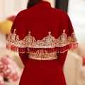 Chinese Toast Gown Winter Bride2023New Red Simple Style Xiuhe Engagement Dress Women. 