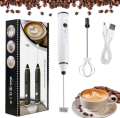 Rechargeable coffee mixer Stainless Steel coffee & Milk Frother Handheld 3-Speed Adjustable.