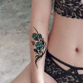 Waterproof Mock Tattoo Sticker Women's Small Fresh Purple Rose Blue Enchantress One-time Cover Tattoo Sticker.
