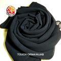 Ladies Stylish Plain Quality Georgette Orna Hijab Scarf Black Colour for Woman Size- 85 inch x 29 inch.. 