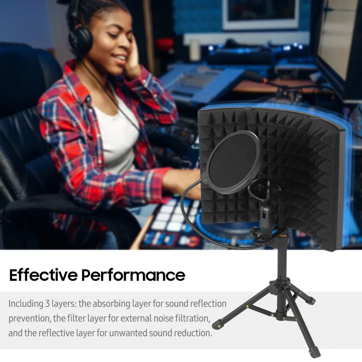 Microphone%20Isolation%20Shield%20with%20HighDensity%20SoundAbsorbing%20Sponge,%203Panel%20Foldable%20Windshield%20Mini%20Soundproof%20?with%20Tripod%20Pop%20Filter%20and%20Microphone%20Sd%20for%20Studio%20Recording%20-%20Image%206