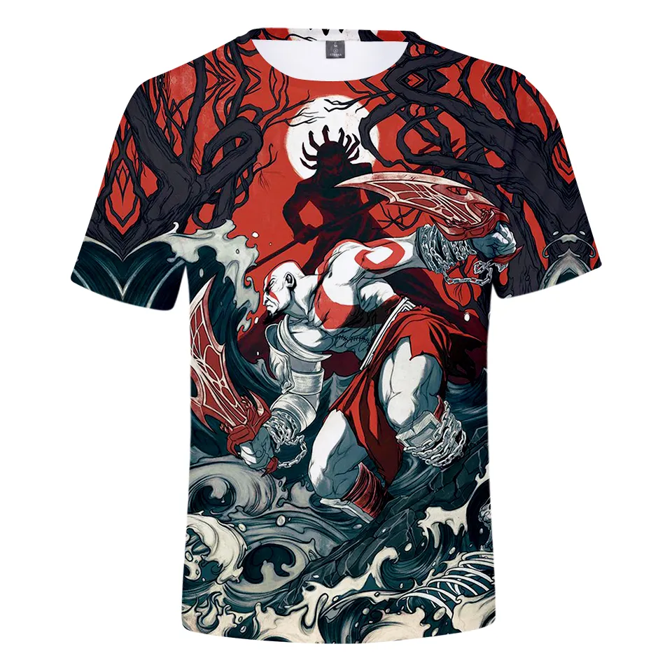 Game T-Shirt God Of War 3D Print Streetwear Men Women Fashion O