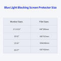 Hanging Blue Light Blocking Screen Protector High-transmittance Anti-UV Eye Protection Film for 26-27'' Desktop Monitor. 