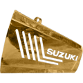 Motorcycle Silencer cover for Gixxer Bike  SF 2021 Silencer Guard Exhaust SS Cover -Golden. 