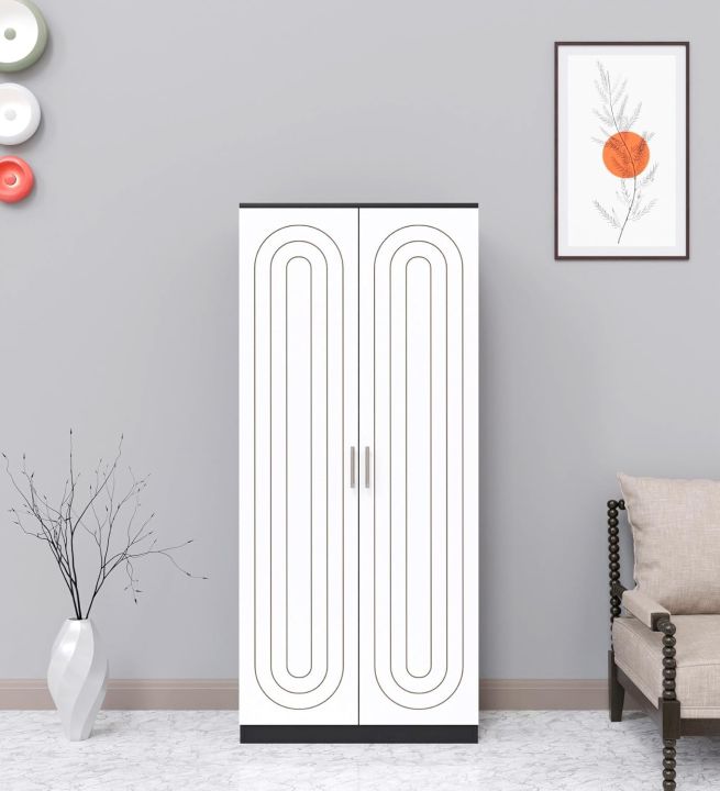 Onix Double Door Engineering Woo Wardrobe for Clothes, Stylish Cupboard ...