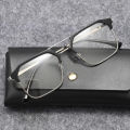 Blue Ray Cut Glass for Men - Transparent Lens, Metal Frame, Gold & Silver Colors, Suitable for Mobile, TV, Laptop Use. 