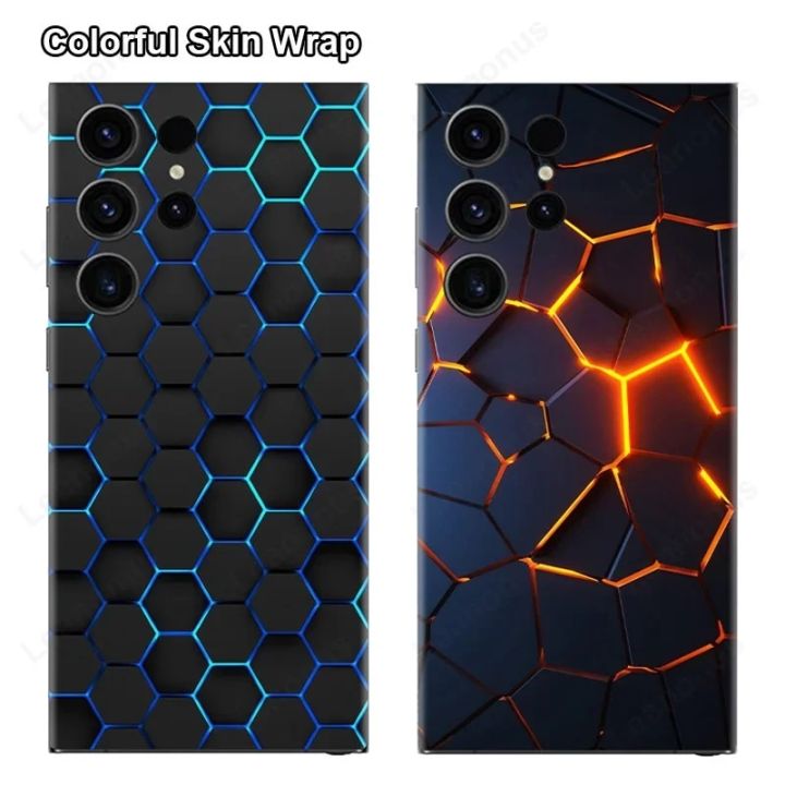 Colorful Honeycomb Decal Skin for Samsung Galaxy S23 S22 S24 Ultra