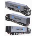 【Toy life hall】Children Car Toy 1: 48 Alloy Container Toy Model Truck. 