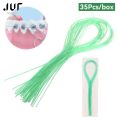 35pcs/lot Dental Floss Threader Dental Traction Line Oral For Crown Brace Bridge Implant Hoop Threading Braces Steel Traction.