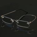 Sighttoo Anti-Blue Light Rimless Reading Glasses New Readers Ultralight Coating Frameless Glasses Reading With Pen Tube Case Men. 