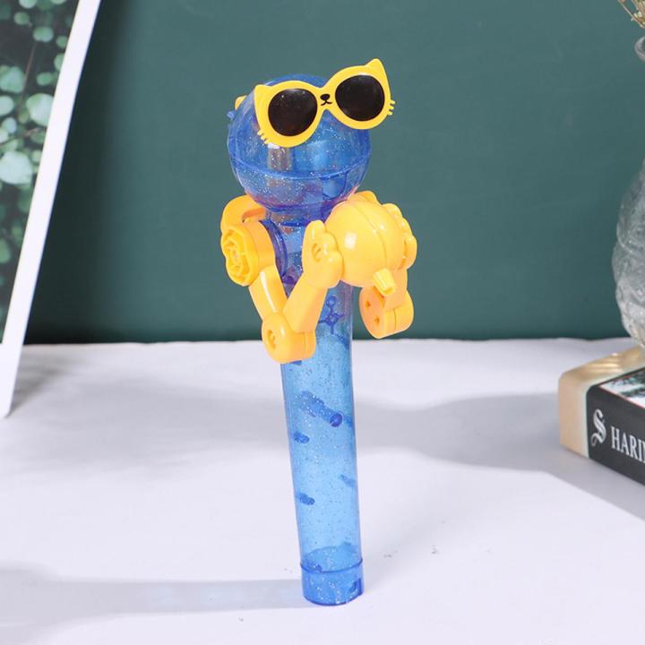 (New)Creative Peronality Toy Lollipop Holder Decompreion Toy Robot Candy Toy Gift