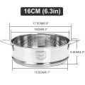 16cm Thickening Food Steam Rack Stainless Steel Steamer with Double Ear for Soup Pot Milk Pot Kitchen Tools. 