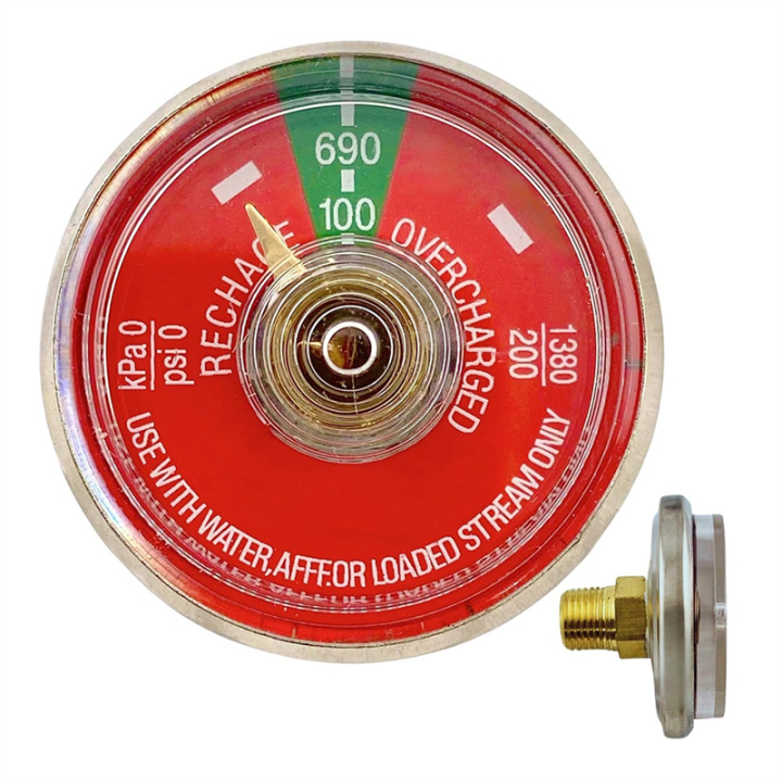 For Portable Water Fire Extinguisher 1-100PSI Pressure Gauge- 50PCS in Pack 1/8inch NPT Threads Fits for , Ansul