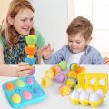 6Pcs/Box Colorful Egg Baby Toys Puzzle Game Early Educational Matching Toy Learning Color Shape for Kids Toddler Children's Gift.