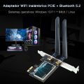 WI-FI 6 Intel AX200 3000Mbps Wireless PCIe Adapter Desktop Dual Band 2.4G/5Ghz For Bluetooth 5.2 AX200NGW 802.11AX MU-MIMO. 