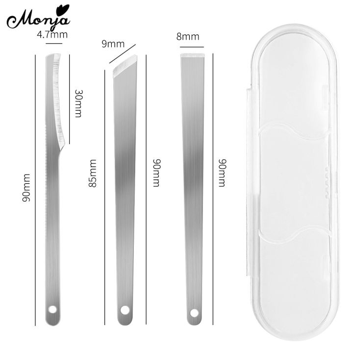 Monja%203pc%20Pedicure%20Cuticle%20Pusher%20Foot%20Dead%20Skin%20Remover%20Scraper%20Paronychia%20Exfoliating%20Knife%20Cutters%20Ingrown%20Toe%20Nail%20Care%20Manicure%20Tools%20-%20Image%209