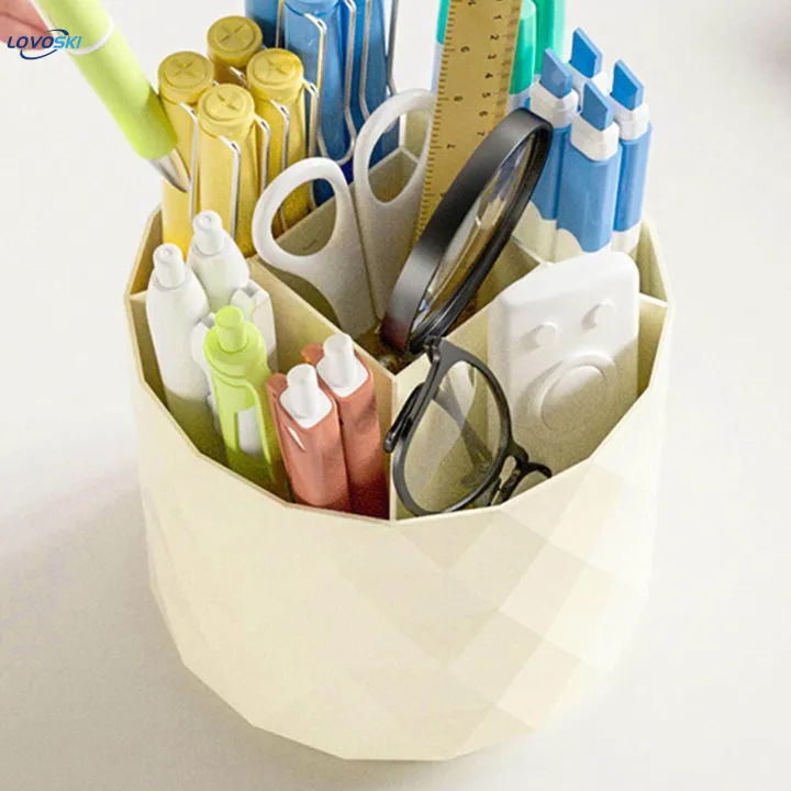 Pencil%20Pen%20Holder%20360%20Degree%20Rotating%20Versatile%20Art%20Supply%20Organizer%20with%205%20Compartments%20for%20Art%20-%20Image%204
