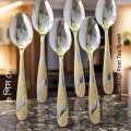 6 pieces Stainless steel Tea Spoon Set- Multi-Design 6-Inch For Kitchen and Dining-Chamis.