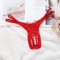 Big Bow Ladies Open Crotch Thong Panties for Perspective Hot Lace Briefs Female Backless Underwear. 