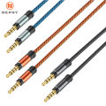 3.5mm Aux Cable 4 Pole TRRS 4-Conductor Auxiliary Male to Male Stereo Jack HiFi Support Microphone Function Audio Cable 1.5m 3m. 