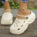 Chunky Platform Clogs Sandals Women 2024 Summer Thick Bottom Wedge Garden Shoes Woman Waterproof Anti Slip Beach Slippers Slides.