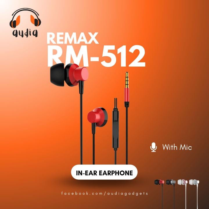 Remax RM-512 (Metal) Wired Music Earphone Heavy Bass with Microphone ...