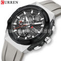 CURREN/Karen 8462 multi-function tape waterproof watch six-pin calendar couple watch men's watch women's watch. 