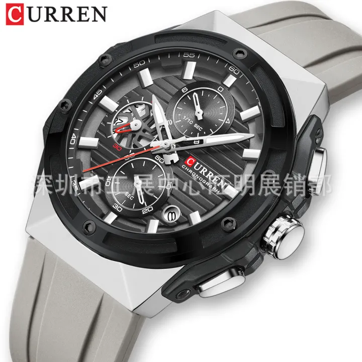 CURREN/Karen%208462%20multi-function%20tape%20waterproof%20watch%20six-pin%20calendar%20couple%20watch%20men's%20watch%20women's%20watch%20-%20Image%205
