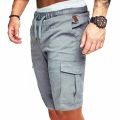 2023 Summer New Men's Casual Fashion Lace Up Shorts Elastic Waist Sports Shorts Men's Cargo Pants. 