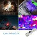 Auoyo Mini light Keychain Torch with Buckle USB Rechargeable LED Li-ght Waterproof Pocket Lig-ht EDC for Outdoor. 