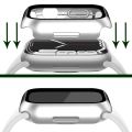 Electroplating Matte All-inclusive PC + Tempered Glass Watch Case For Apple Watch Series 9 / 8 / 7 45mm.