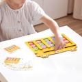 Slide Puzzle Color Shape Busy Board Wooden Puzzle for Toddlers Slide Puzzle. 