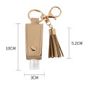 Tassel Hand Sanitizer Compact Leather 30ML Keychain Holder Flip Travel Bottle For On The Go Traveling Outdoor Activities Use.