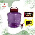 8L Plastic Water JAR with TAP and Handle - 1Pcs ( PURPLE). 