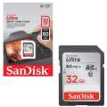 Sandisk আল্ট্রা 32gb class 10 sdhc UHS-I মেমরি কার্ড 80mb পর্যন্ত, ধূসর/কালো (SDSDUNC-032G-GN6IN). 