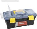 12-inch Tool Box Plastic Tool Box with Tray and Organizers Includes Removable 3 Small Parts Boxes.