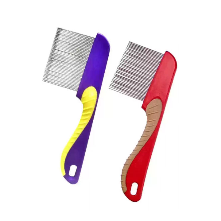 Fine toothed stainless steel needles comb out eggs catch lice comb