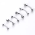 6 ~ 16mm DIY Curved Barbell Banana Piercing Bar 3 4 5 6 8mm Ball 100% Titanium 14G 16G 1.2mm 1.6mm Body Jewelry. 