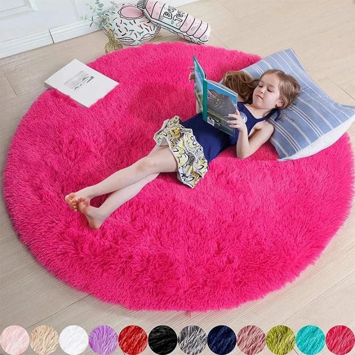 Korean%20Fluffy%20Round%20Rugs%20Bedroom%20Soft%20Shaggy%20White%20Carpet%20in%20The%20Living%20Room%20Bedside%20Rugs%20Pink%20Home%20Decor%20Hairy%20Baby%20Play%20Mat%20-%20Image%203