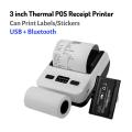 3inch (80mm) Portable POS Printer | Direct Thermal Receipt Printer with ESC POS | Bluetooth & USB, High-Speed 80-90mm/s Printing, Long-Lasting Battery | Compatible with iOS, Android & Windows, Ideal for Retail & Restaurants Bill Printing. 