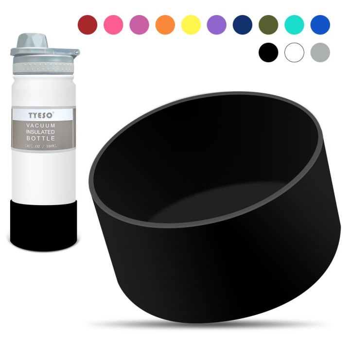 Tyeso Tumbler Accessories Tyeso Silicone Boot for Tyeso Tumbler 530ml/750ml Protective Silicone Boot for Tyeso Tumbler Anti-Slip Bottom Sleeve Cover for Water Bottle Compatible with Hydro Flask, Simple Modern and Aquaflask Bottles Tumbler Rubber Protector