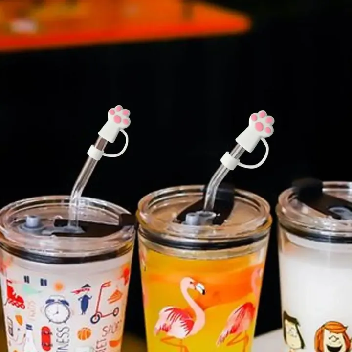 Cute%2010mm%20Cat%20Paw%20Straw%20Cover%20Spill-Proof%20Reusable%20Straw%20Stopper%20Dust-Proof%20Straw%20Topper%20Party%20-%20Image%208